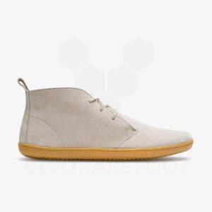 Beige Men's Vivobarefoot Gobi III Suede Lifestyle Shoes | UAE 299ZD