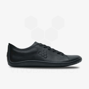 Black Men's Vivobarefoot Addis Lifestyle Shoes | UAE 313LQ