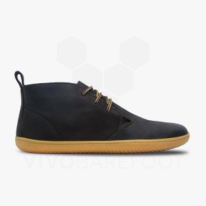 Black Men's Vivobarefoot Gobi III Lifestyle Shoes | UAE 319FU