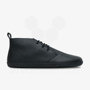 Black Men's Vivobarefoot Gobi III Lifestyle Shoes | UAE 318GY