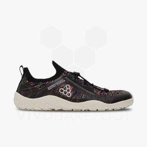 Black Men's Vivobarefoot Primus Trail Knit FG Training Shoes | UAE 331TL