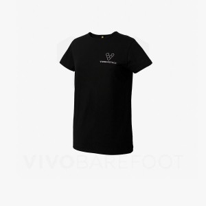 Black Men's Vivobarefoot Rapanui Sport T Shirts | UAE 275XG