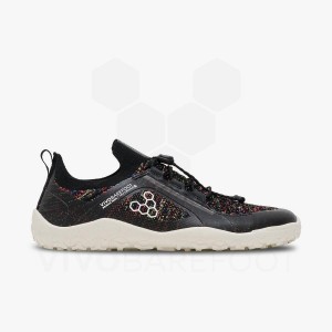 Black Women's Vivobarefoot Primus Trail Knit FG Hiking Shoes | UAE 256QC