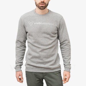 Grey Men's Vivobarefoot Rapanui Sweatshirt | UAE 272AS