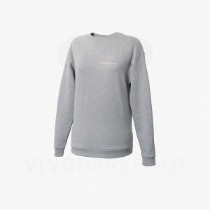 Grey Women's Vivobarefoot Rapanui Sport Sweatshirt | UAE 090AS