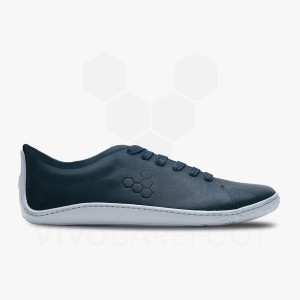 Navy Men's Vivobarefoot Addis Lifestyle Shoes | UAE 314KW