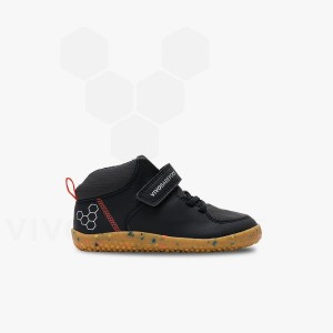 Obsidian Kids' Vivobarefoot Primus Ludo Hi Shoes | UAE 030IR