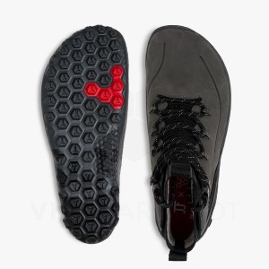 Obsidian / Dark Grey Men's Vivobarefoot Tracker Decon FG2 JJF Hiking Shoes | UAE 418KW