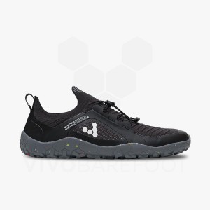 Obsidian / Grey Men's Vivobarefoot Primus Trail Knit FG Training Shoes | UAE 333RX