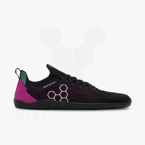 Obsidian / Pink Men's Vivobarefoot Primus Lite Knit Road Running Shoes | UAE 382UK