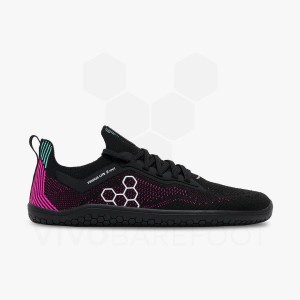 Obsidian / Pink Women's Vivobarefoot Primus Lite Knit Training Shoes | UAE 179PV