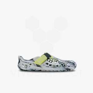 Obsidian / White Kids' Vivobarefoot Ultra Bloom Sandals | UAE 006GY