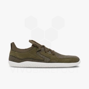 Olive Men's Vivobarefoot Primus Asana II Lifestyle Shoes | UAE 304UK