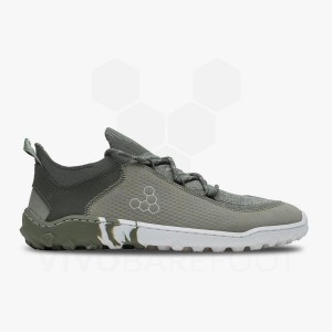 Olive Men's Vivobarefoot Tracker Decon Low FG2 Hiking Shoes | UAE 423FU