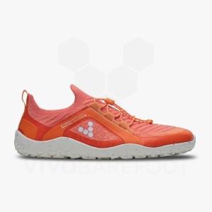 Red Men's Vivobarefoot Primus Trail Knit FG Trail Running Shoes | UAE 369HT