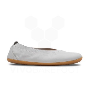 White Women's Vivobarefoot Opanka Ballerina Lifestyle Shoes | UAE 122UK