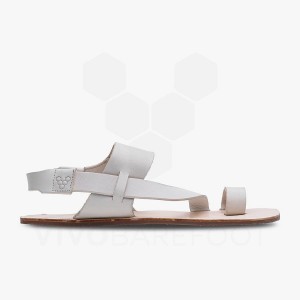 White Women's Vivobarefoot Opanka Sandal Lifestyle Shoes | UAE 133JE