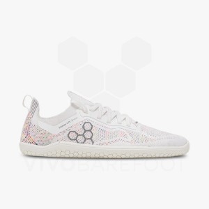 White Women's Vivobarefoot Primus Lite Knit Road Running Shoes | UAE 214GY