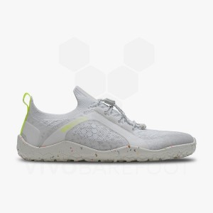 White Women's Vivobarefoot Primus Trail Knit FG Trail Running Shoes | UAE 203RX